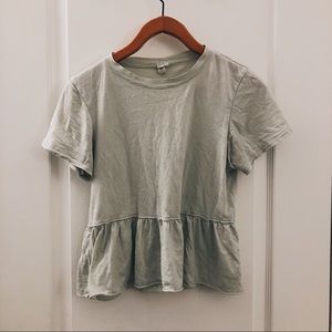 Sage green peplum tank!